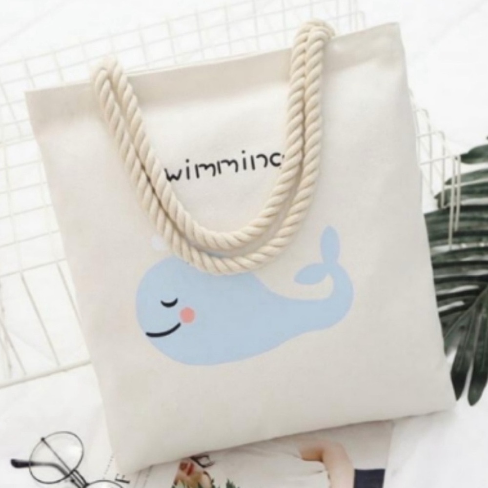 NEW Whale-themed Canvas Tote